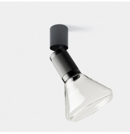 LedsC4 - Proyector Iris Spotlight superficie grande Cone 6.3 3000K CRI 90 44.3° DALI-2 gris/gris/transparente 660lm