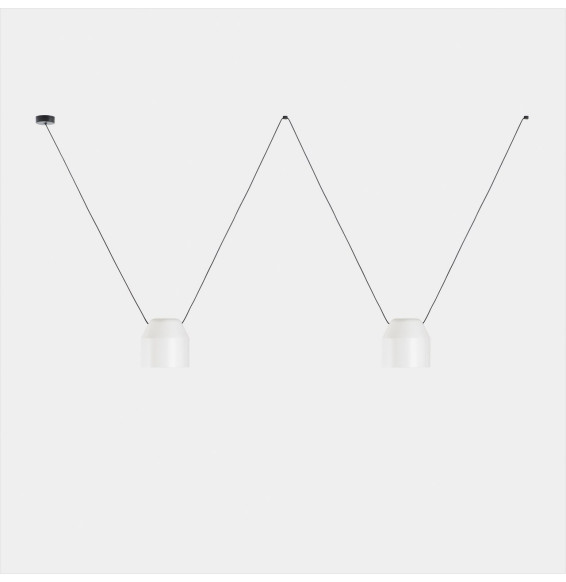 LedsC4 - Luminaria colgante Attic 2 cuerpos hexagonal Shape 1200mm Side E27 30 blanco 2170lm