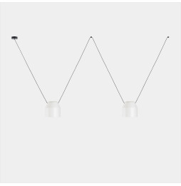 LedsC4 - Luminaria colgante Attic 2 cuerpos hexagonal Shape 2200mm Side E27 30 blanco 2170lm