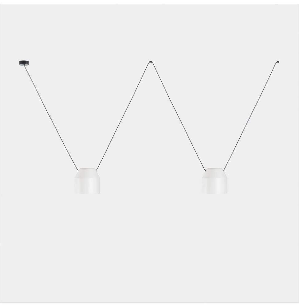 LedsC4 - Luminaria colgante Attic 2 cuerpos hexagonal Shape 2200mm Side E27 30 blanco 2170lm