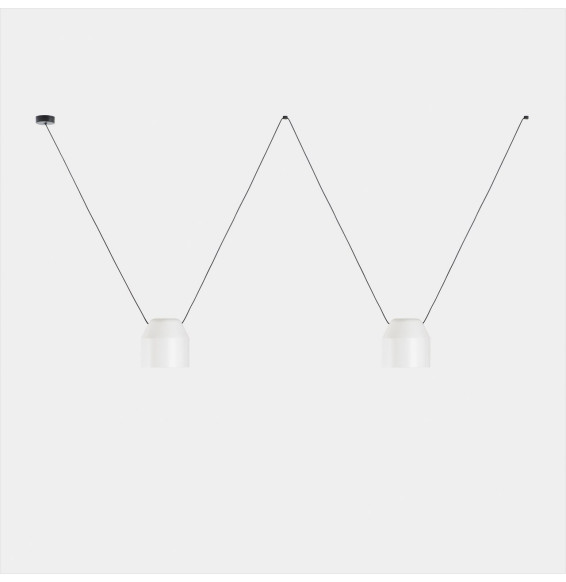 LedsC4 - Luminaria colgante Attic 2 cuerpos hexagonal Shape 2200mm Side E27 30 blanco 2170lm