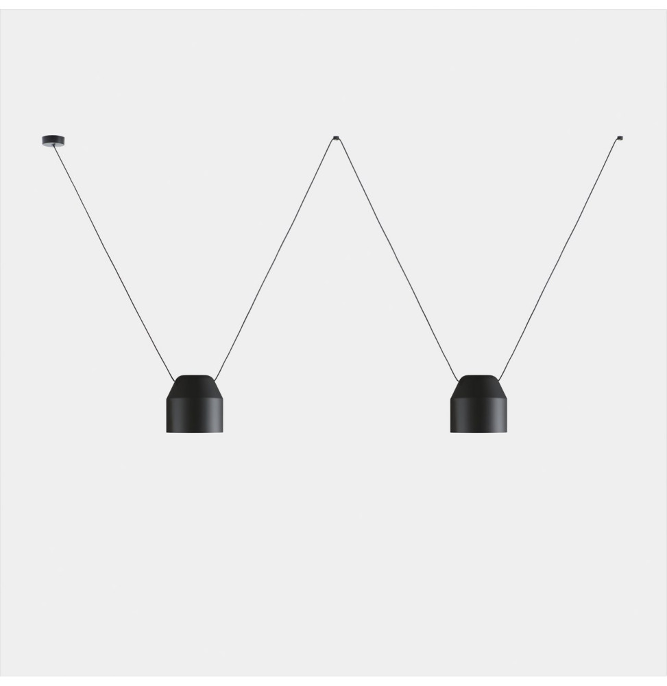 LedsC4 - Luminaria colgante Attic 2 cuerpos hexagonal Shape 2200mm Side E27 30 negro 2170lm LedsC4 - Luminaria colgante Attic 2 cuerpos hexagonal Shape 2200mm Side E27 30 negro 2170lm