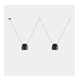LedsC4 - Luminaria colgante Attic 2 cuerpos hexagonal Shape 2200mm Side E27 30 negro 2170lm