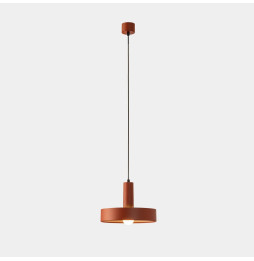 LedsC4 - Luminaria colgante Keops 1 cuerpo Tiny E27 15 rojo ladrillo 576lm