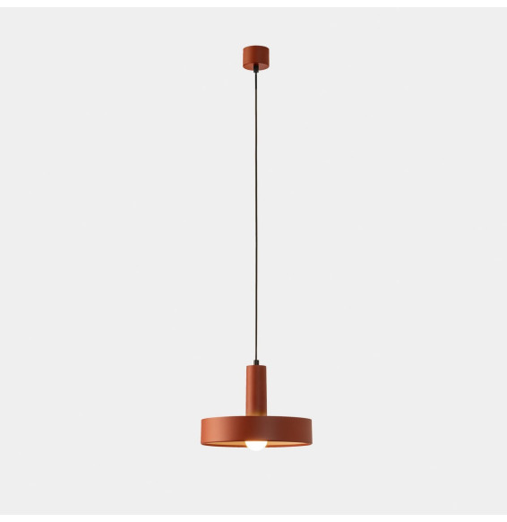 LedsC4 - Luminaria colgante Keops 1 cuerpo Tiny E27 15 rojo ladrillo 576lm