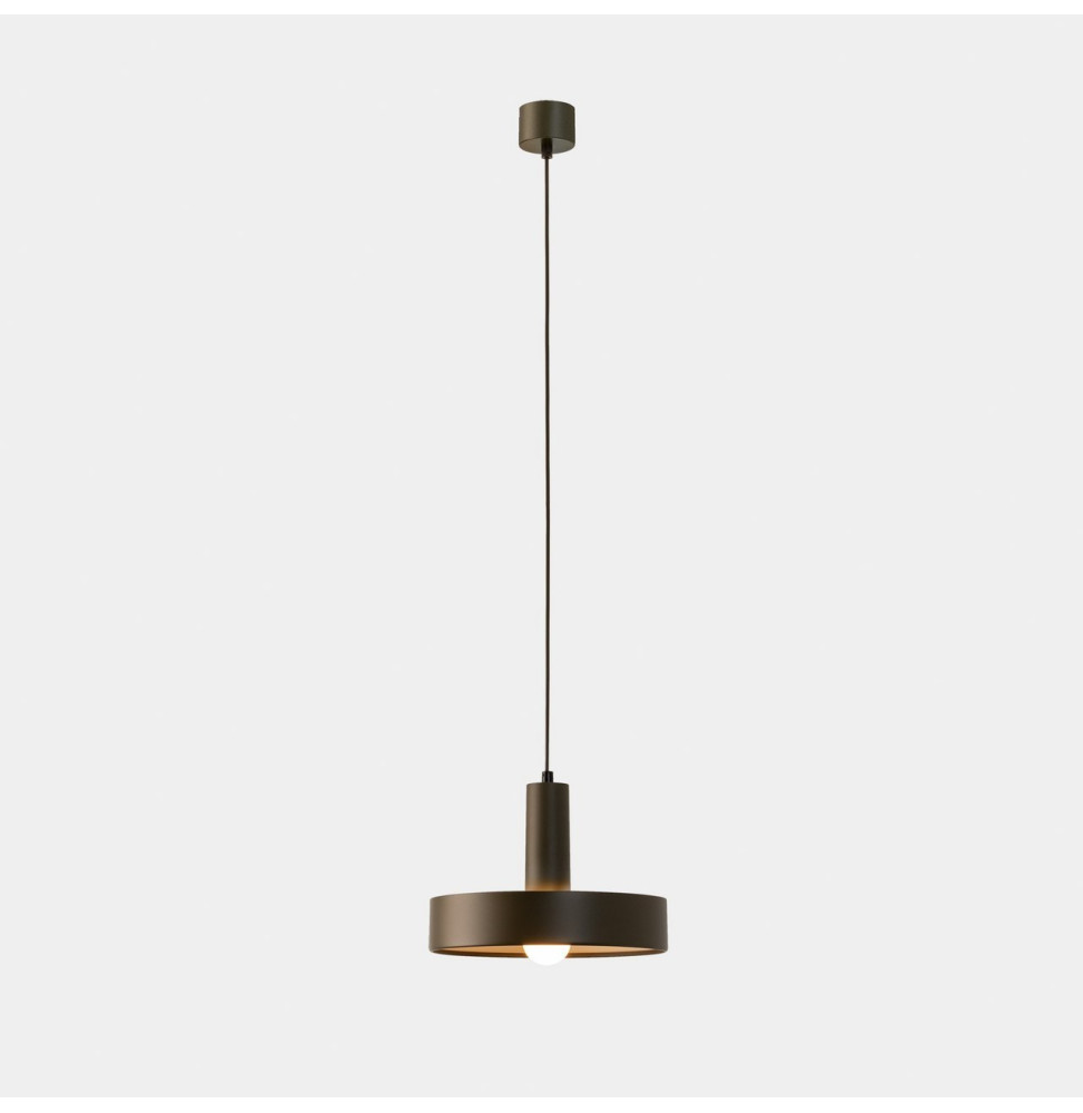 LedsC4 - Luminaria colgante Keops 1 cuerpo Tiny E27 15 gris parduzco 576lm