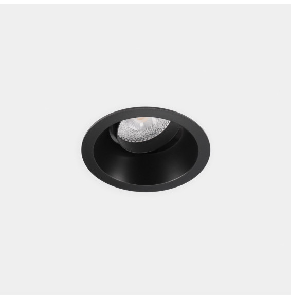 LedsC4 - Downlight Lite Deep ajustable Ø75 8.5 blanco cálido 3000K CRI 90 34º DALI-2/PUSH negro IP54 580lm