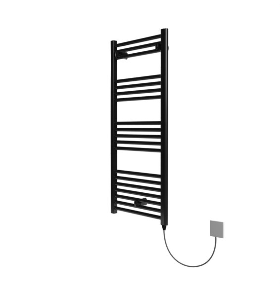 ROINTE - Radiador toallero eléctrico ELBA CABLE 50x112cm negro