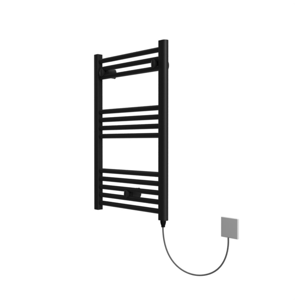 ROINTE - Radiador toallero eléctrico ELBA CABLE 50x77cm negro