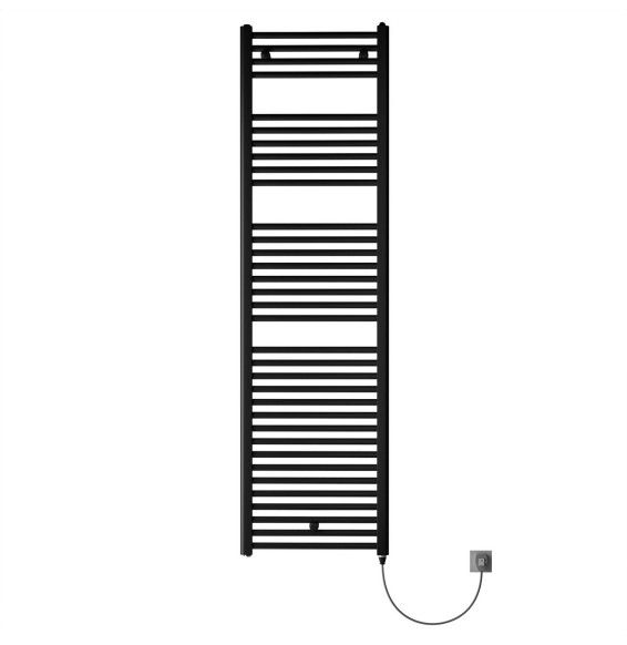 ROINTE - Radiador toallero eléctrico ELBA CLV 50x172mm negro