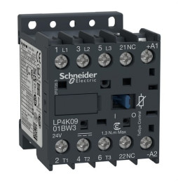 SCHNEIDER ELECTRIC - Minicontactor 9A 3P 24V CC bajo consumo