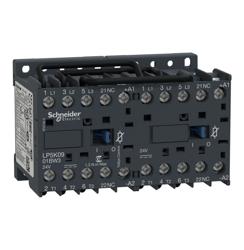 SCHNEIDER ELECTRIC - Minicontactor inversor 9A 3P 24V CC bajo consumo