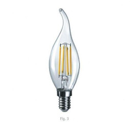 Lámpara Led MARTE E14 4W 2700K 400lm PF -0,50 CRI -80Ra 50-60Hz IP65 35x120mm