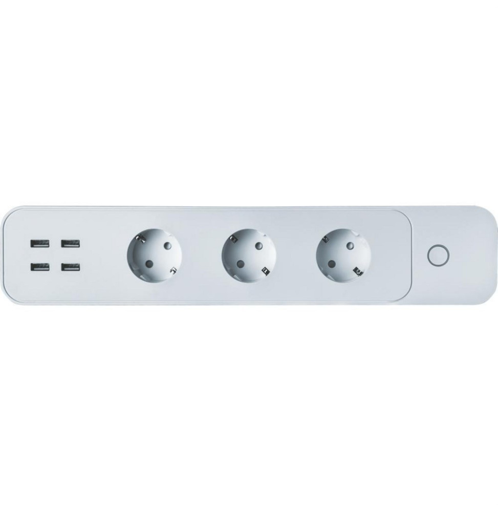 NAVIGATOR - Enchufe SMART GRETA3 3AC + 4 USB 220-240V 50-60Hz 350x72x50mm blanco