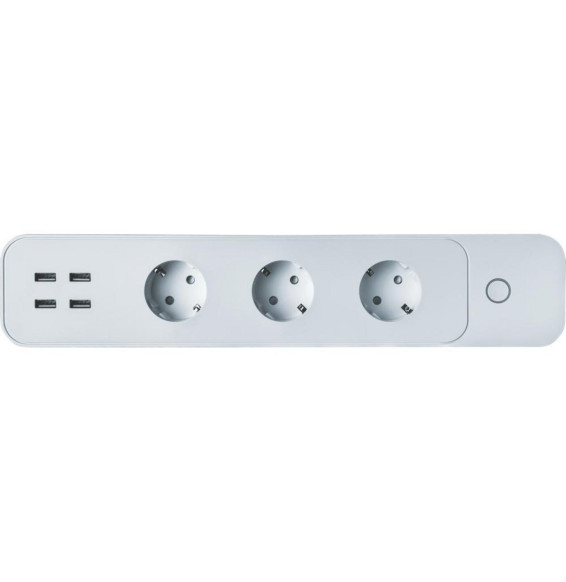 NAVIGATOR - Enchufe SMART GRETA3 3AC + 4 USB 220-240V 50-60Hz 350x72x50mm blanco