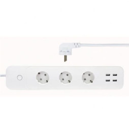 NAVIGATOR - Enchufe SMART GRETA3 3AC + 4 USB 220-240V 50-60Hz 350x72x50mm blanco