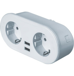 NAVIGATOR - Enchufe SMART GRETA2 2AC + 3 USB 220-240V 50-60Hz 135x64x78mm blanco