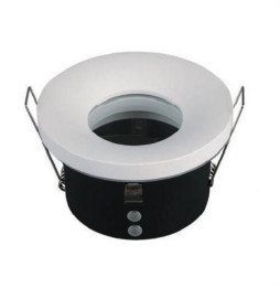 NAVIGATOR - Aro CIRA IP65 aluminio blanco 85x50mm para lámparas dicroicas con portalámparas GU10