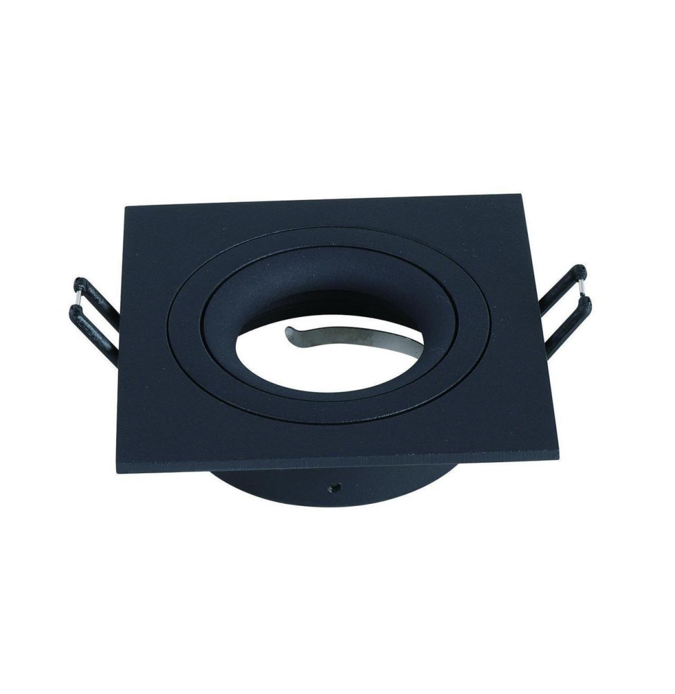 NAVIGATOR - Aro empotrable CALIPSO SQUARE IP20 aluminio negro 93x93X28mm para lámparas dicroicas