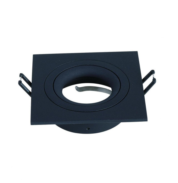 NAVIGATOR - Aro empotrable CALIPSO SQUARE IP20 aluminio negro 93x93X28mm para lámparas dicroicas