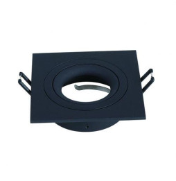 NAVIGATOR - Aro empotrable CALIPSO SQUARE IP20 aluminio negro 93x93X28mm para lámparas dicroicas