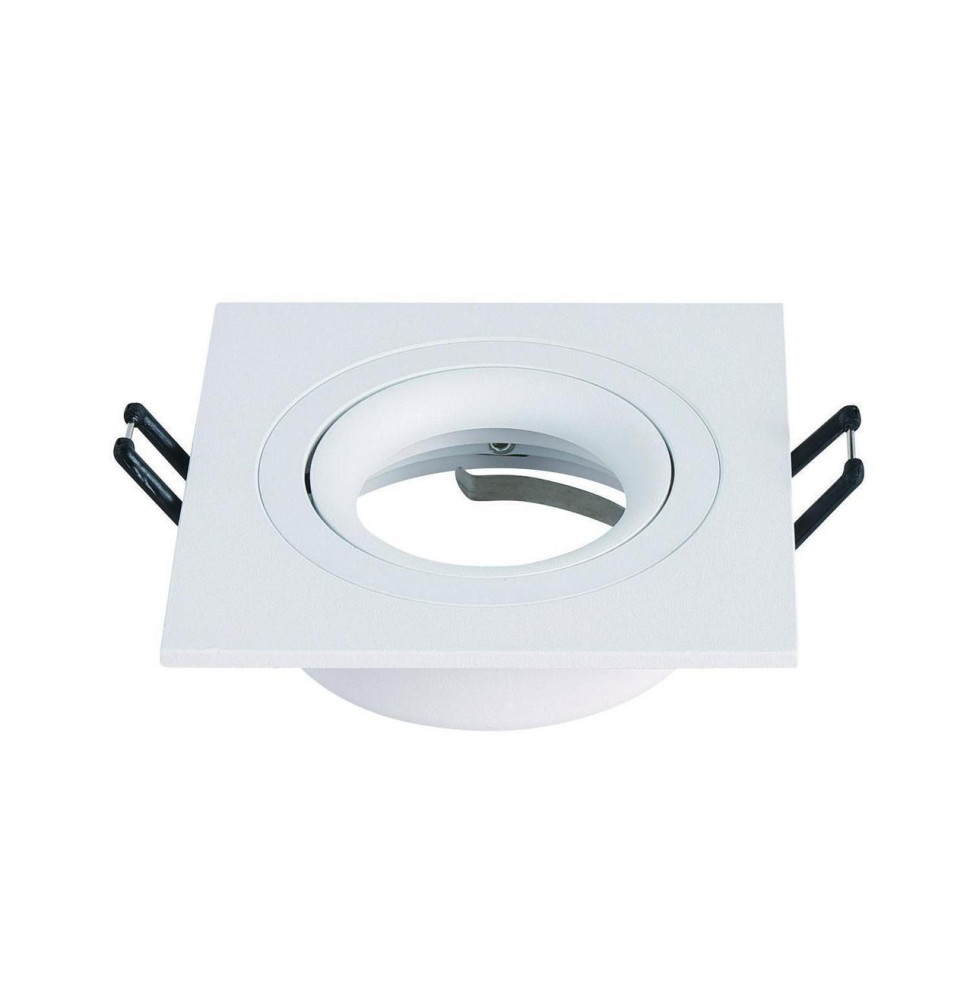 NAVIGATOR - Aro empotrable CALIPSO SQUARE IP20 aluminio blanco 93x93X28mm para lámparas dicroicas