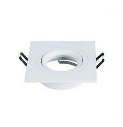 NAVIGATOR - Aro empotrable CALIPSO SQUARE IP20 aluminio blanco 93x93X28mm para lámparas dicroicas