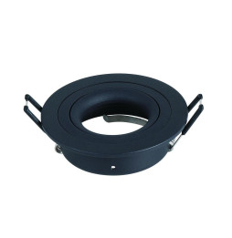 NAVIGATOR - Aro empotrable CALIPSO IP20 aluminio negro 93x28mm para lámparas dicroicas