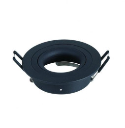 NAVIGATOR - Aro empotrable CALIPSO IP20 aluminio negro 93x28mm para lámparas dicroicas