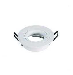 NAVIGATOR - Aro empotrable CALIPSO IP20 aluminio blanco 93x28mm para lámparas dicroicas