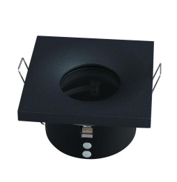 NAVIGATOR - Aro CIRA SQUARE IP65 aluminio negro 85x50mm para lámparas dicroicas con portalámparas GU10