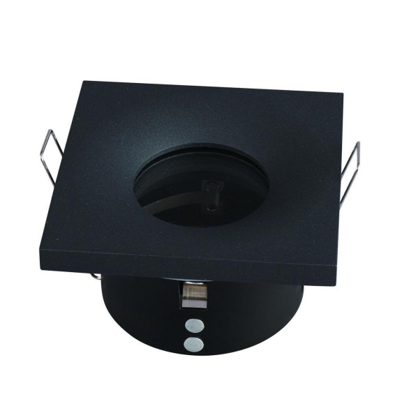 NAVIGATOR - Aro CIRA SQUARE IP65 aluminio negro 85x50mm para lámparas dicroicas con portalámparas GU10