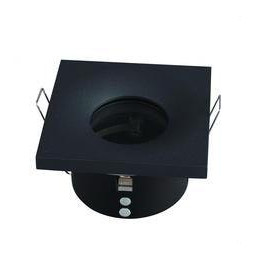 NAVIGATOR - Aro CIRA SQUARE IP65 aluminio negro 85x50mm para lámparas dicroicas con portalámparas GU10