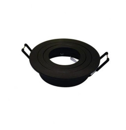 Aro empotrable ICARO IP20 aluminio negro 93x28mm para lámparas dicroicas