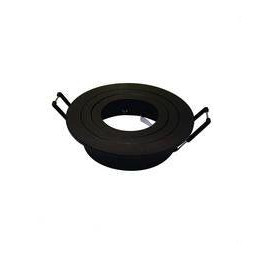 Aro empotrable ICARO IP20 aluminio negro 93x28mm para lámparas dicroicas