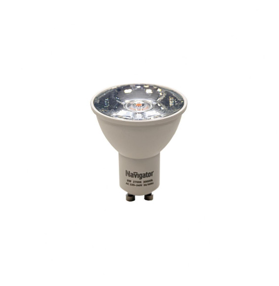Lámpara dicroica Led NILO GU10 8W 2700K 12AC-DC 650lm PF -0,50 CRI -80Ra 50-60Hz IP20 50x56mm