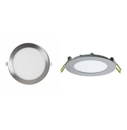Downlight ROMA PL 7W 4200K 85-265V 470lm PF -0,90 CRI -80Ra 50-60Hz IP40 120x15mm plata
