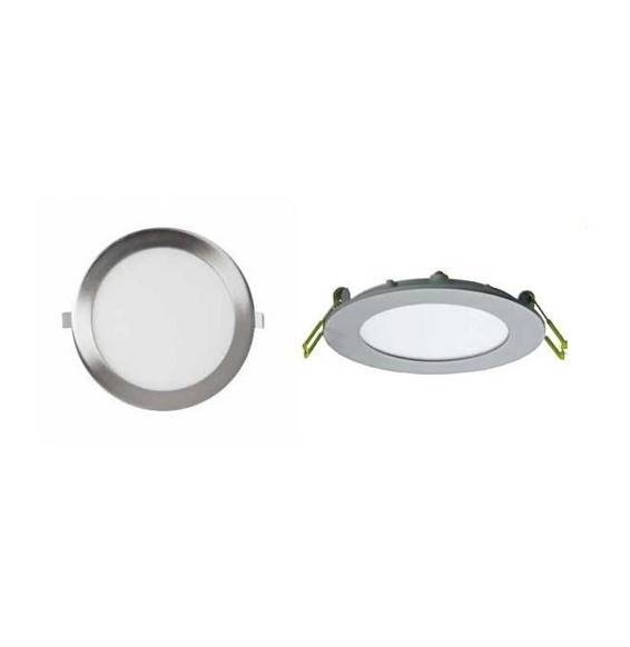 Downlight ROMA PL 7W 4200K 85-265V 470lm PF -0,90 CRI -80Ra 50-60Hz IP40 120x15mm plata