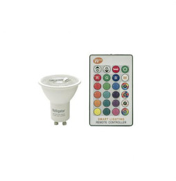 Lámpara dicroica Led RAINBOW GU10 4W 2700K+RGB 380lm PF -0,50 CRI -80Ra 50-60Hz IP20 50x55mm