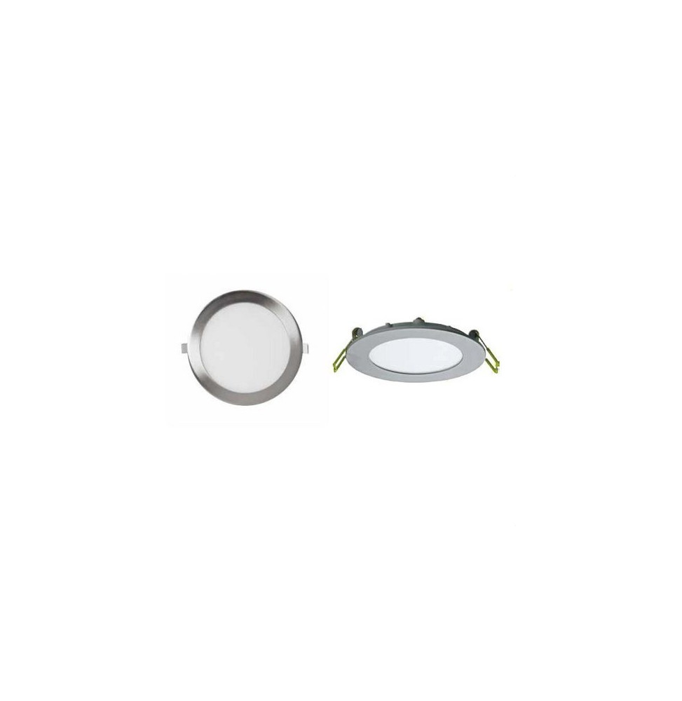Downlight ROMA PL 7W 3000K 85-265V 440lm PF -0,90 CRI -80Ra 50-60Hz IP40 120x15mm plata