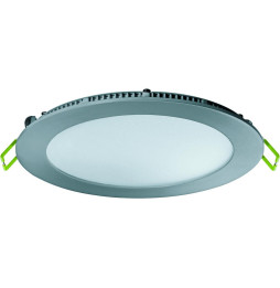 Downlight ROMA PL 18W 3000K 85-265V 1500lm PF -0,90 CRI -80Ra 50-60Hz IP40 225x15mm plata