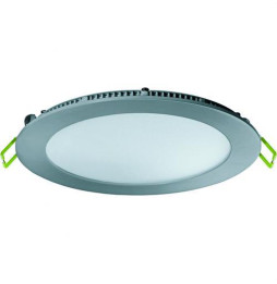 Downlight ROMA PL 18W 3000K 85-265V 1500lm PF -0,90 CRI -80Ra 50-60Hz IP40 225x15mm plata