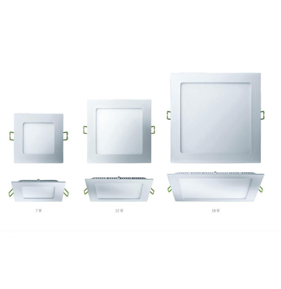 Downlight BERNA 18W 3000K 85-265V 1500lm PF -0,90 CRI -80Ra 50-60Hz IP40 225x225x15mm blanco