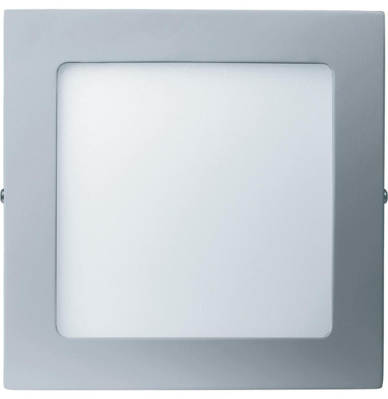 Downlight BERNA 18W 3000K 85-265V 1500lm PF -0,90 CRI -80Ra 50-60Hz IP40 225x225x15mm plata