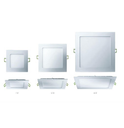 Downlight BERNA 18W 3000K 85-265V 1500lm PF -0,90 CRI -80Ra 50-60Hz IP40 120x120x15mm níquel