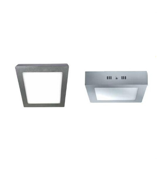 Downlight PRAGA PL 18W 3000K 85-265V 1500lm PF -0,90 CRI -80Ra 50-60Hz IP40 225x225x40mm plata