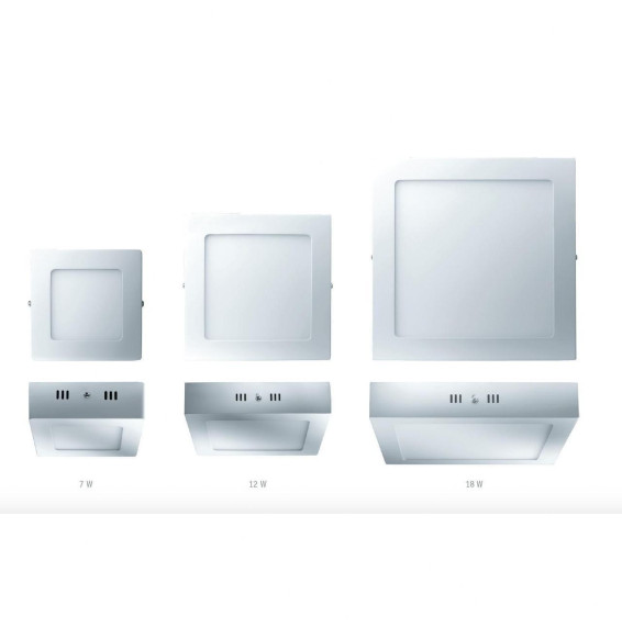 Downlight PRAGA 18W 6000K 85-265V 1600lm PF -0,90 CRI -80Ra 50-60Hz IP40 225x225x40mm blanco