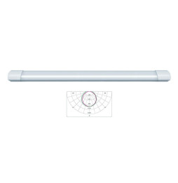 Pantalla estanca KYOS 20W 4000K 176-264V 1900lm PF -0,90 CRI -80Ra 50-60Hz IP65 IK08 600x80x51mm