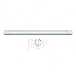 Pantalla estanca KYOS 50W 4000K 176-264V 4700lm PF -0,90 CRI -80Ra 50-60Hz IP65 IK08 1500x80x51mm