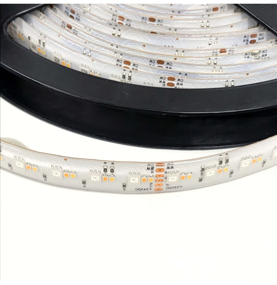 Tira Led DARWIN 19,2W RGB+CCT 24V 750+1800lm PF -0,90 CRI -90Ra 50-60Hz 12mm IP65 5m